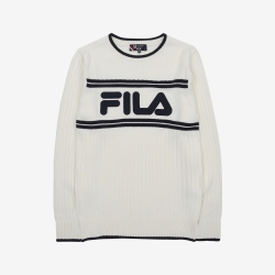 Fila White Line Off White Sweater - Naisten T Paita - Kerma | FI-67379